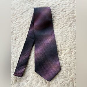 Dolce and Gabbana Elegant Purple and Black Silk Men's Tie